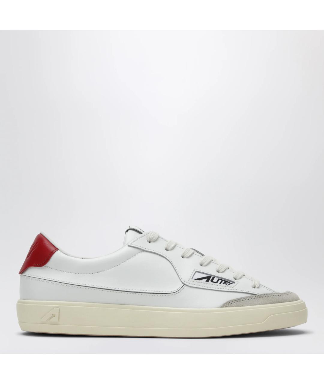 AUTRY Белые кожаные низкие кроссовки / кеды, фото 3