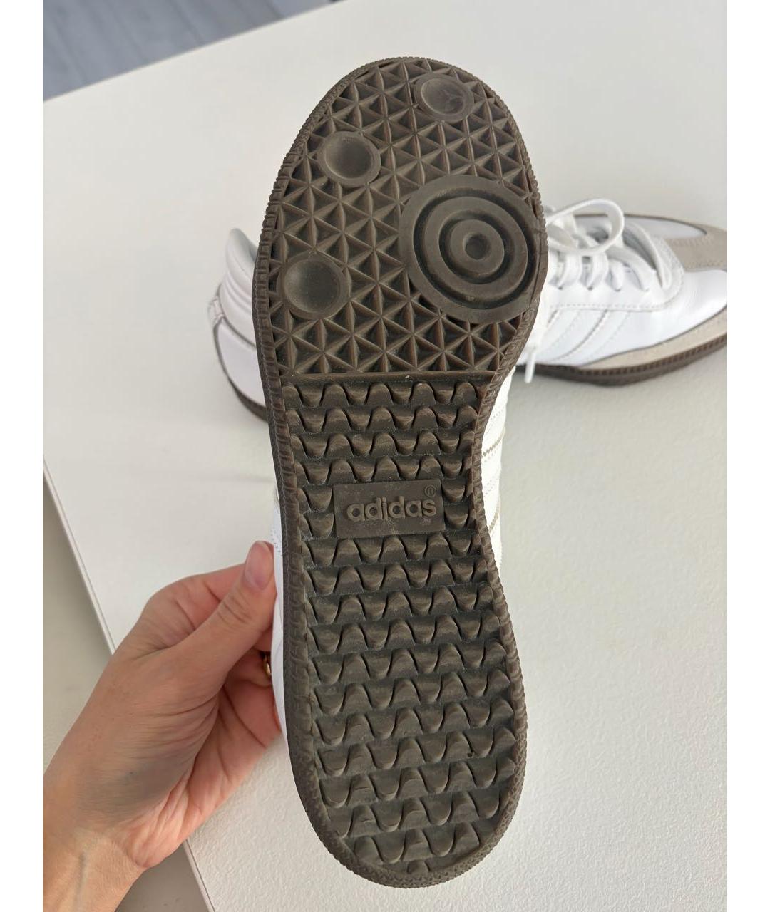 ADIDAS Белые кожаные низкие кроссовки / кеды, фото 5