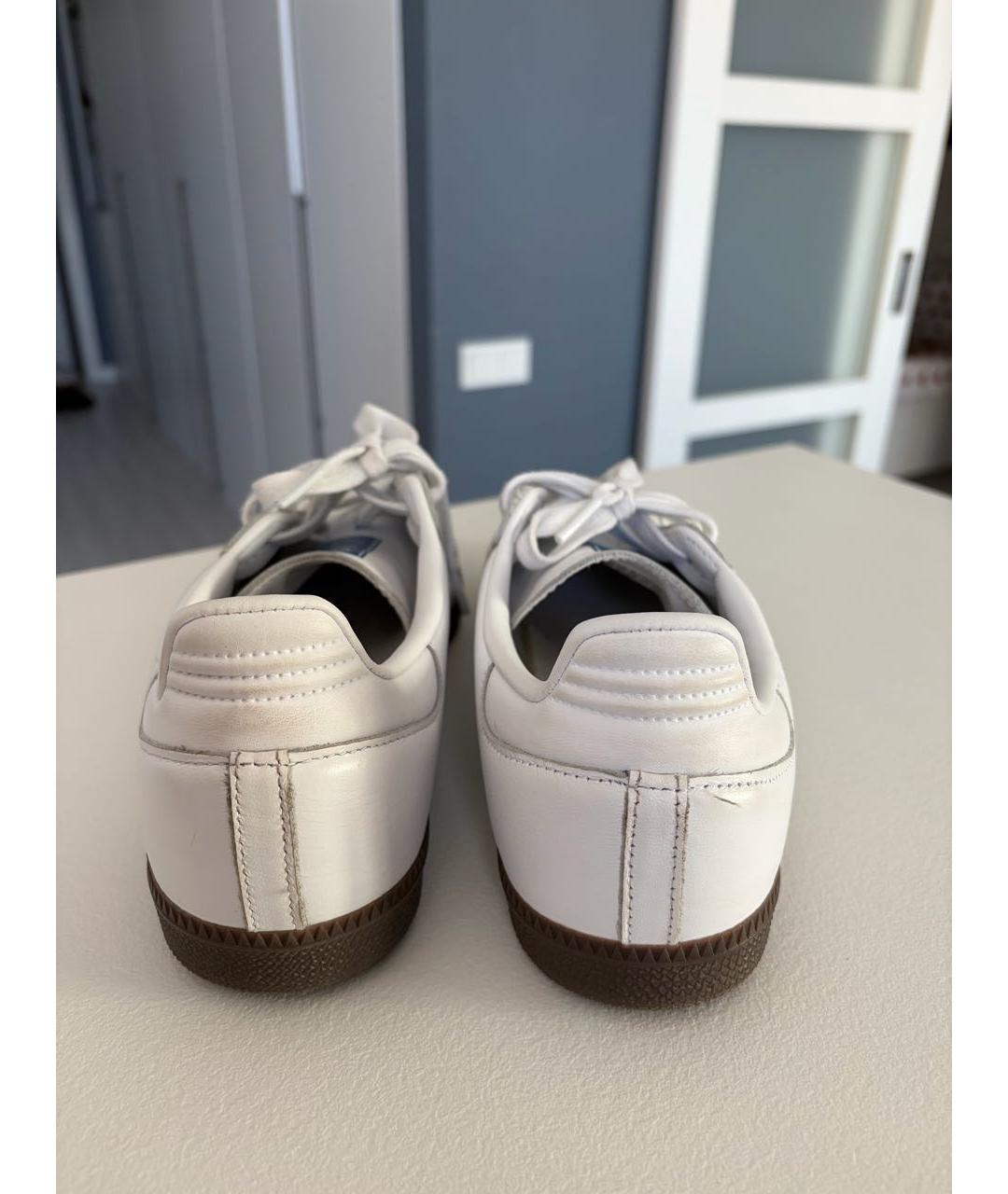 ADIDAS Белые кожаные низкие кроссовки / кеды, фото 4