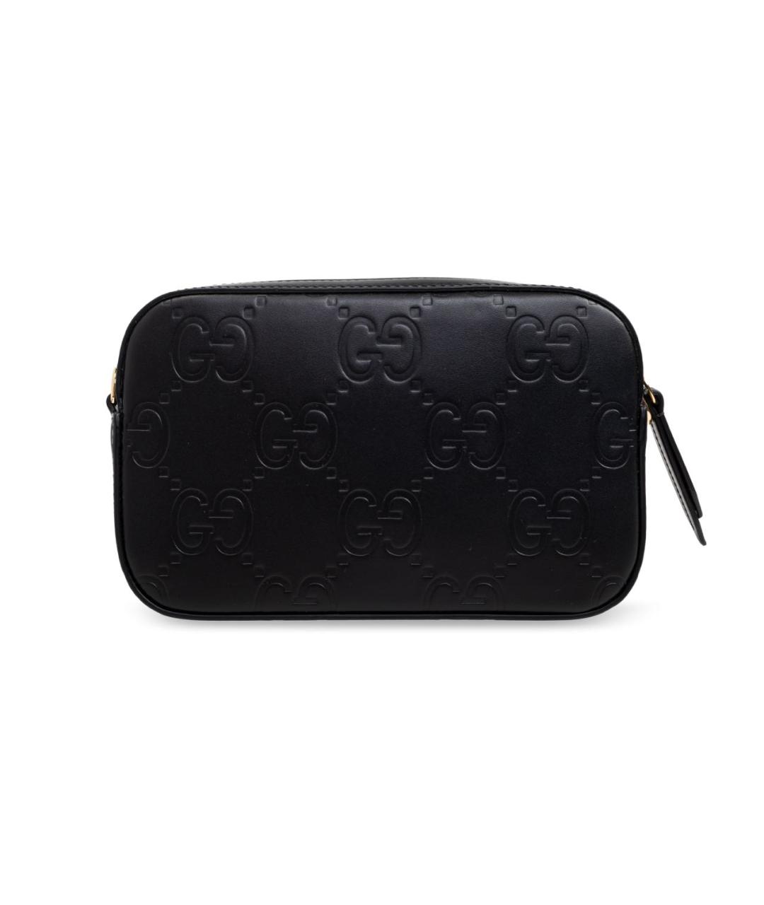 GUCCI Черная кожаная сумка через плечо, фото 2