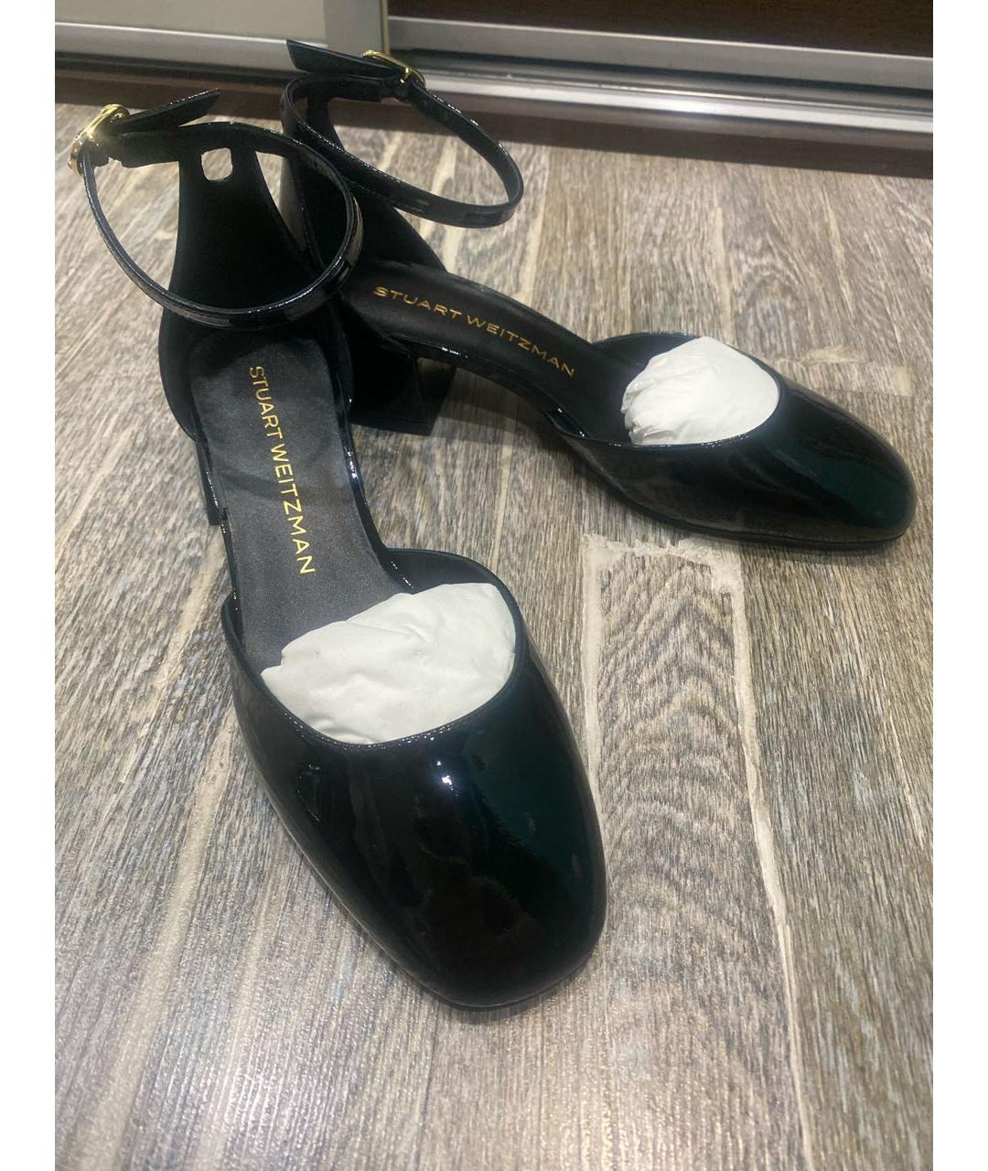 STUART WEITZMAN Черные туфли из лакированной кожи, фото 6