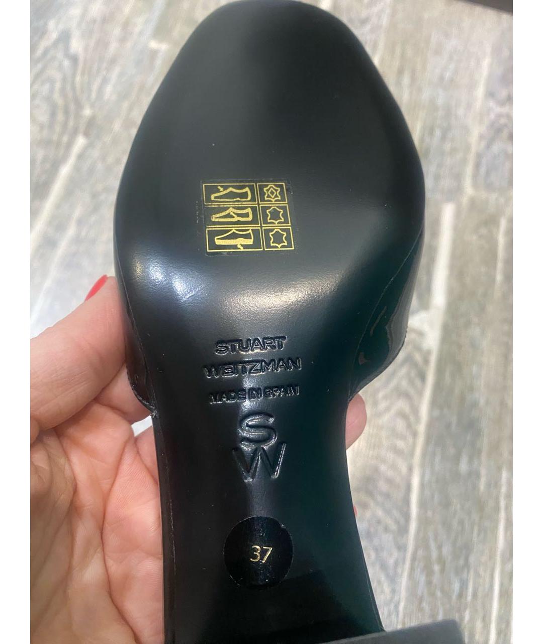 STUART WEITZMAN Черные туфли из лакированной кожи, фото 5