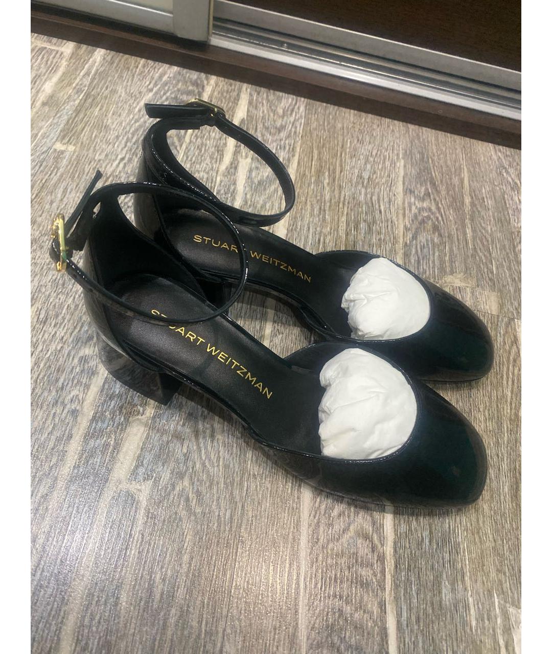 STUART WEITZMAN Черные туфли из лакированной кожи, фото 3