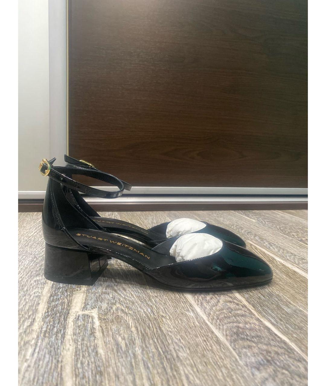 STUART WEITZMAN Черные туфли из лакированной кожи, фото 8