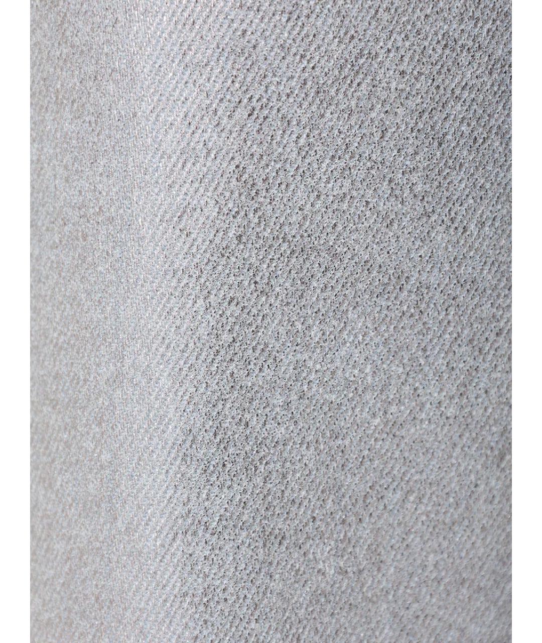 PANICALE Серебряные хлопковые прямые джинсы, фото 5