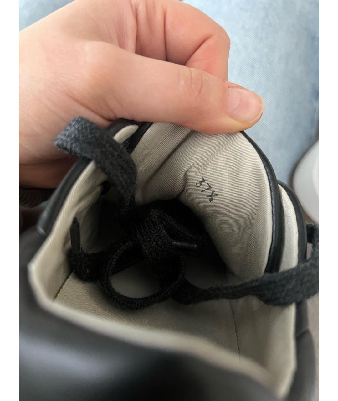 BRUNELLO CUCINELLI Черные кожаные кроссовки, фото 3