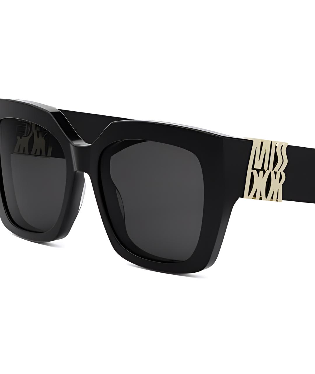 CHRISTIAN DIOR Черные металлические солнцезащитные очки, фото 3