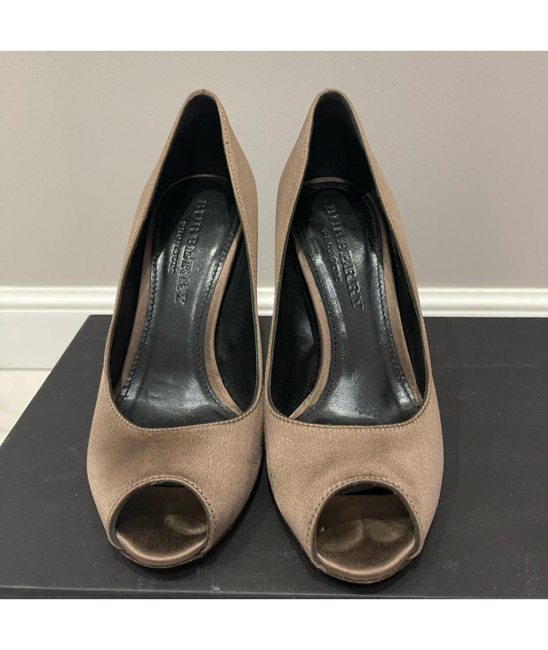 BURBERRY Коричневые текстильные босоножки, фото 2