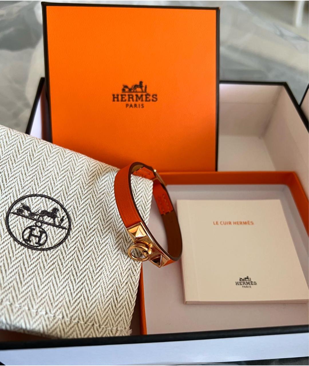 HERMES Оранжевый браслет, фото 9