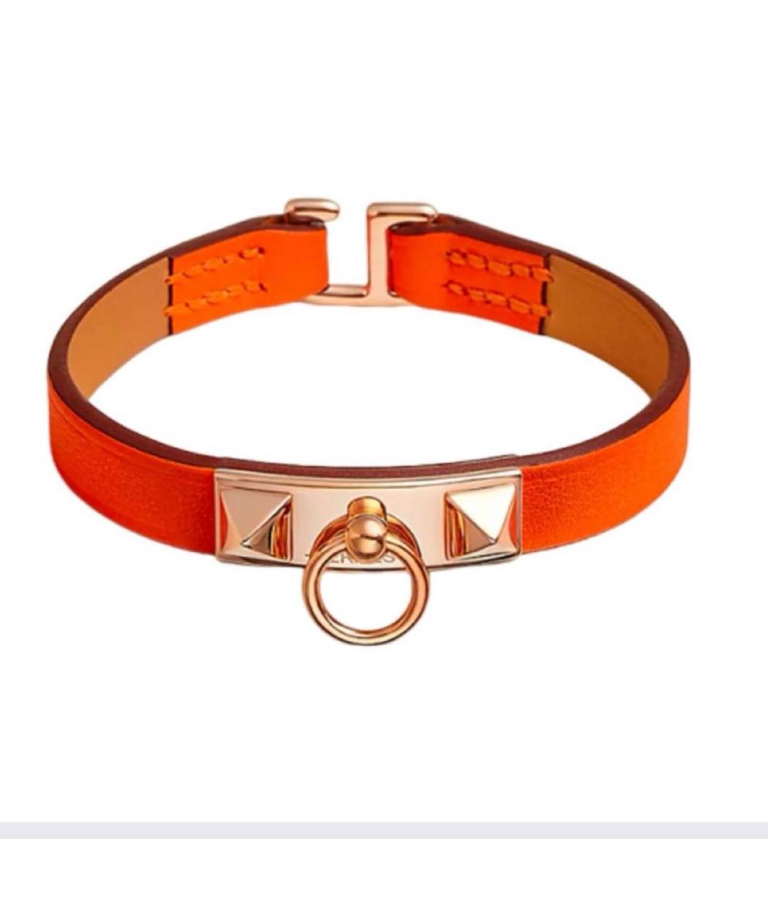 HERMES Оранжевый браслет, фото 10
