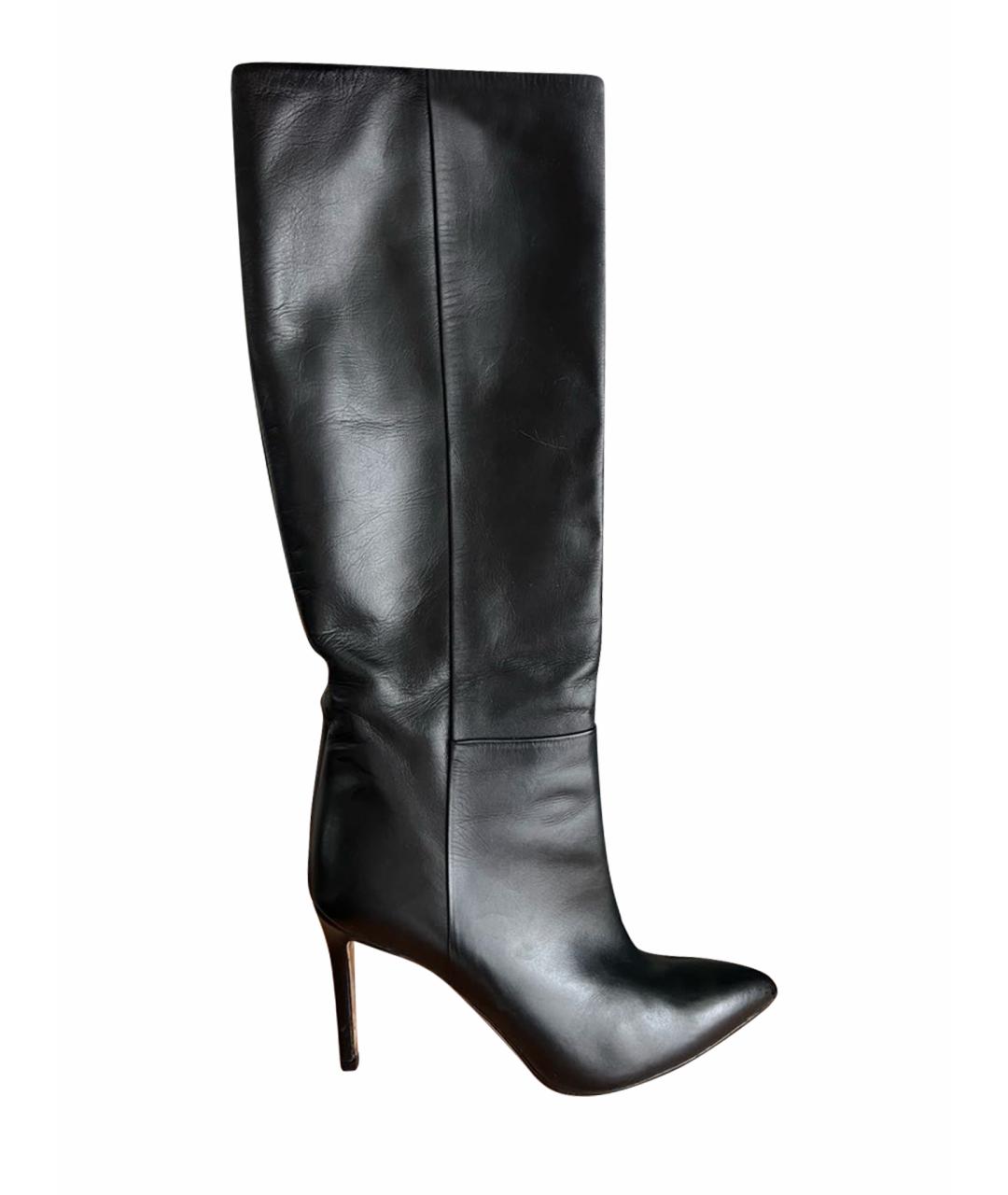 GUCCI Черные кожаные сапоги, фото 1