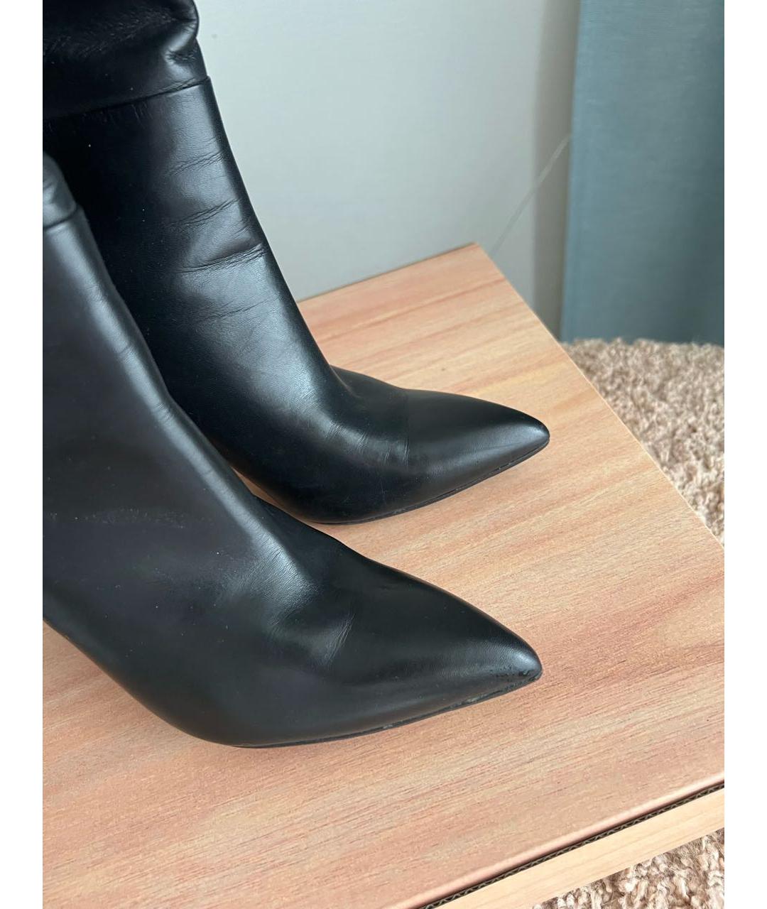 GUCCI Черные кожаные сапоги, фото 3