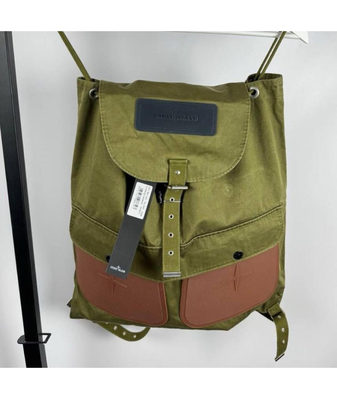STONE ISLAND Хаки рюкзак, фото 2