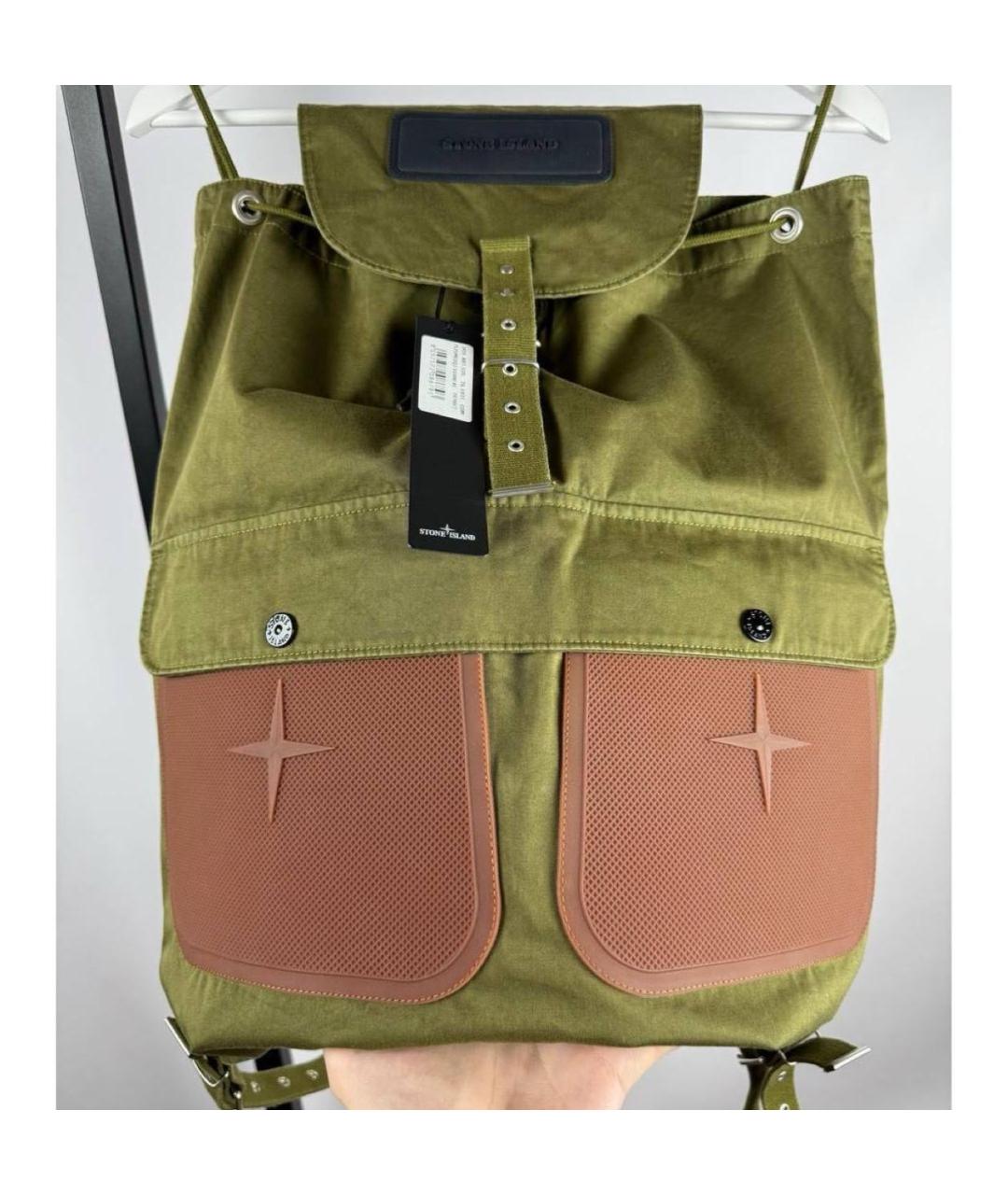 STONE ISLAND Хаки рюкзак, фото 3