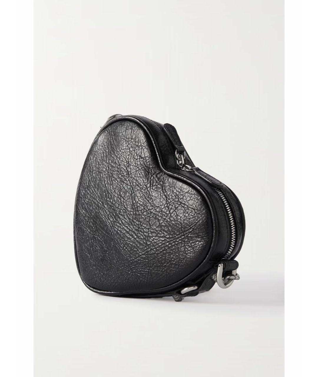 BALENCIAGA Черная кожаная сумка через плечо, фото 2
