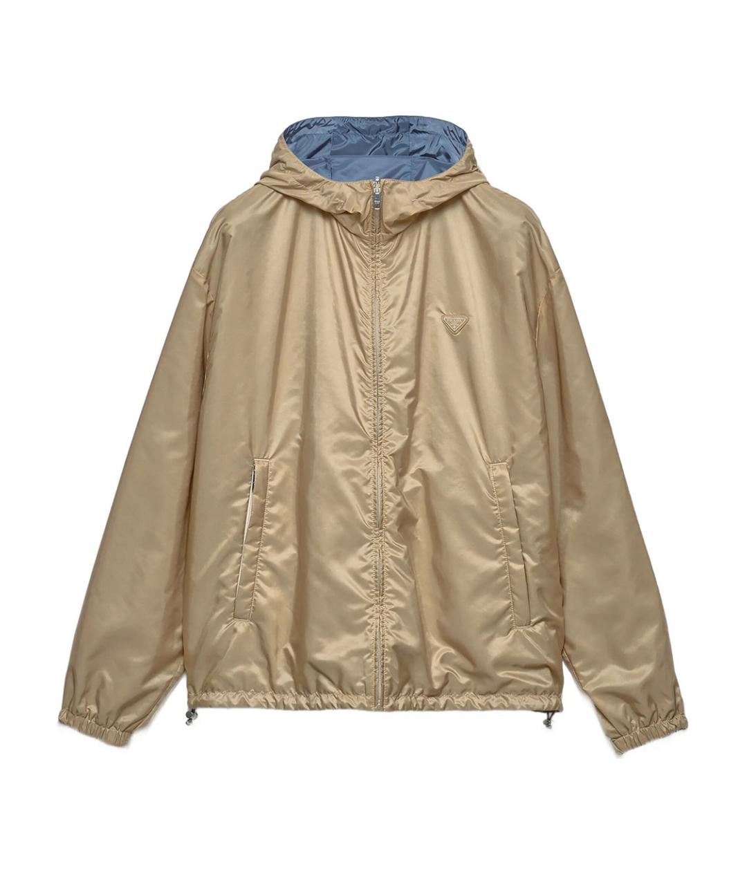 PRADA Коричневая полиамидовая куртка, фото 1