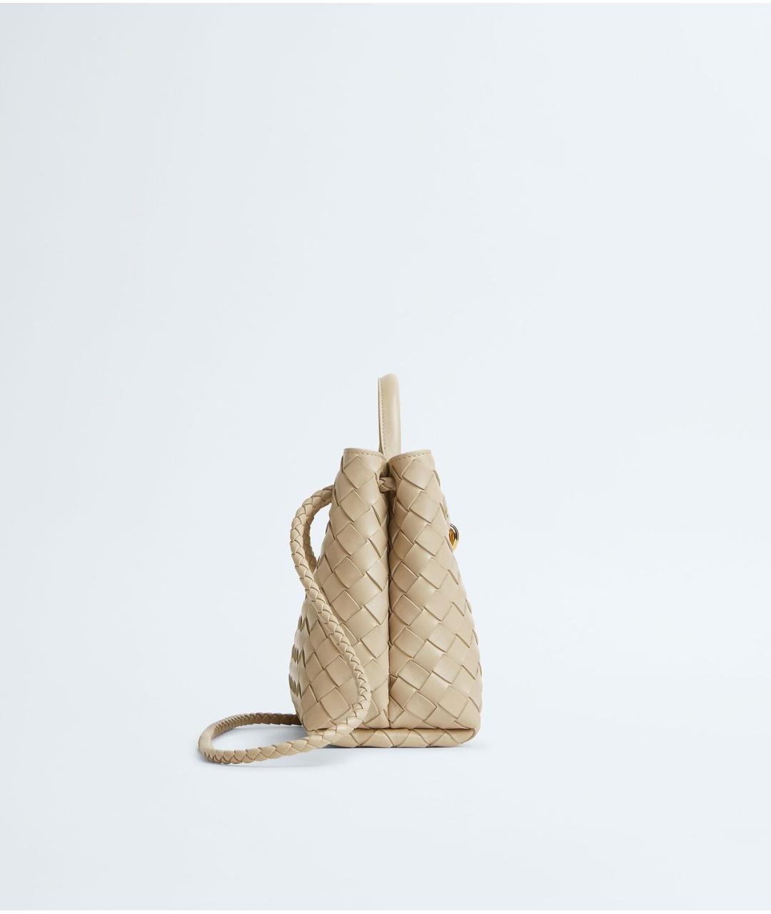 BOTTEGA VENETA Бежевая кожаная сумка через плечо, фото 3