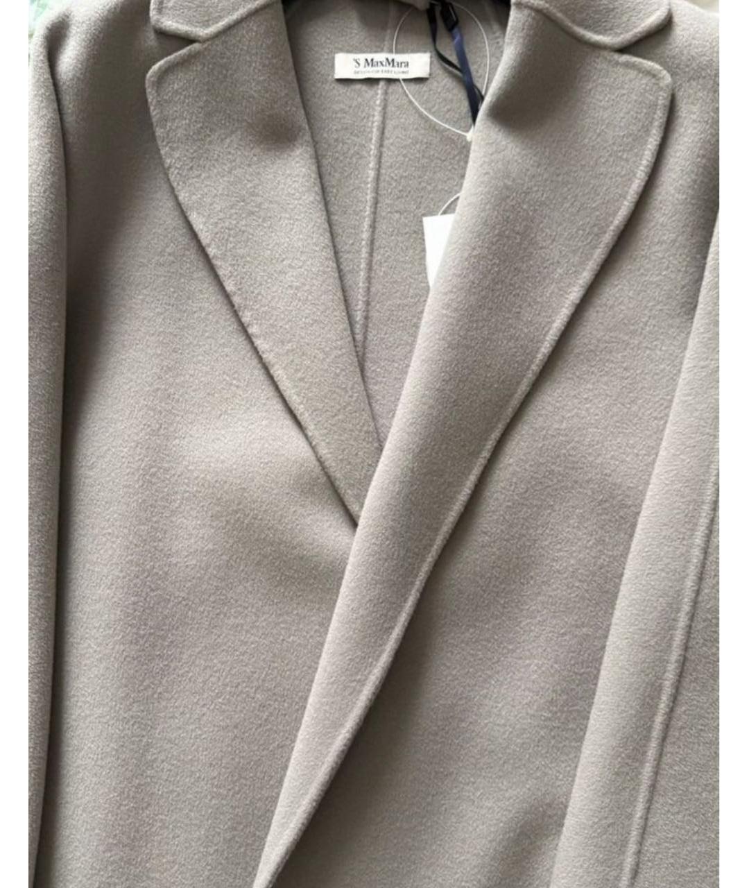 MAX MARA Серое шерстяное пальто, фото 3