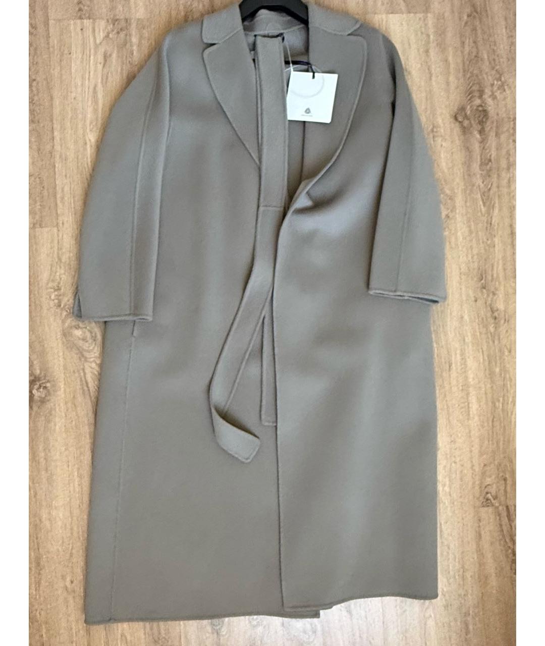 MAX MARA Серое шерстяное пальто, фото 8