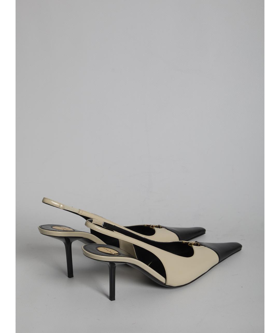 SAINT LAURENT Белые кожаные туфли, фото 3