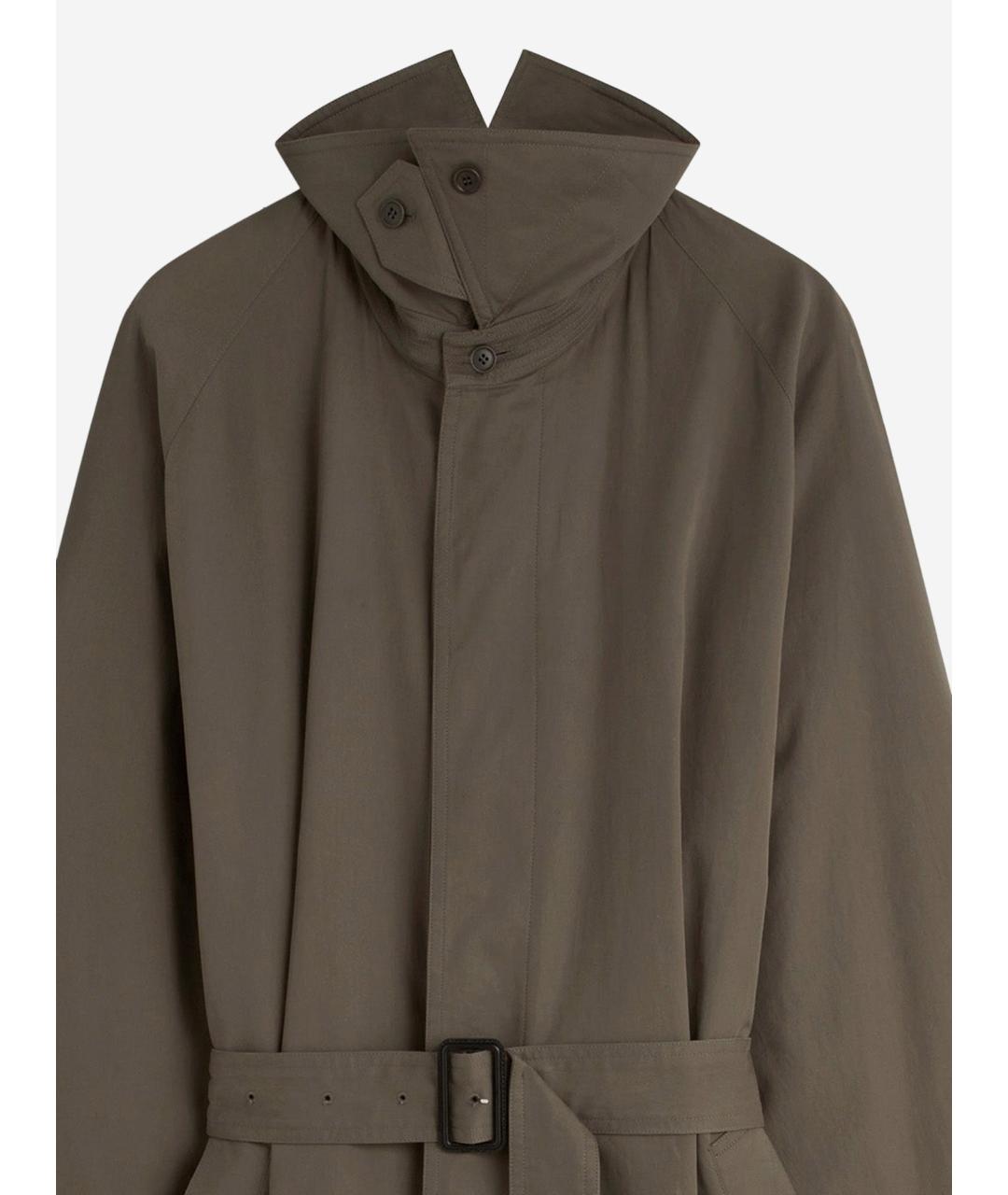 PHOEBE PHILO Хаки хлопковое пальто, фото 3