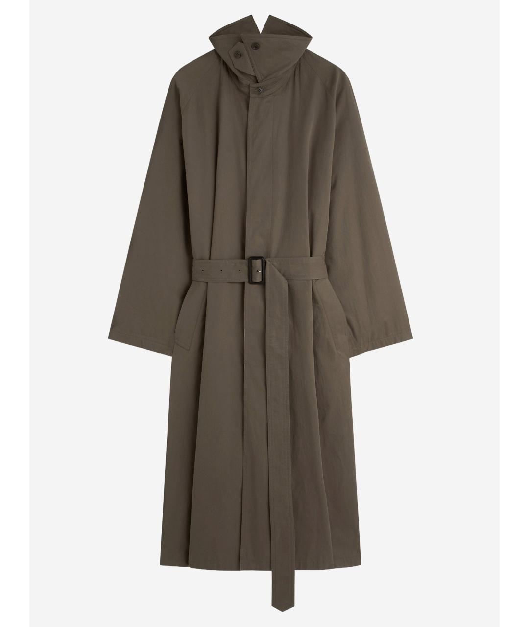 PHOEBE PHILO Хаки хлопковое пальто, фото 1