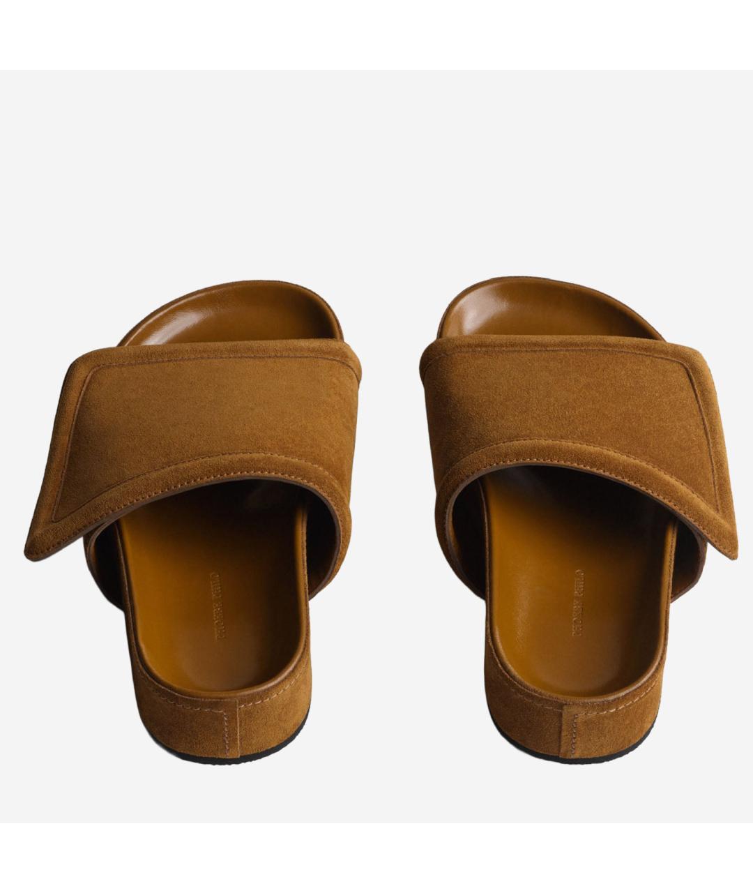 PHOEBE PHILO Коричневые замшевые сандалии, фото 2