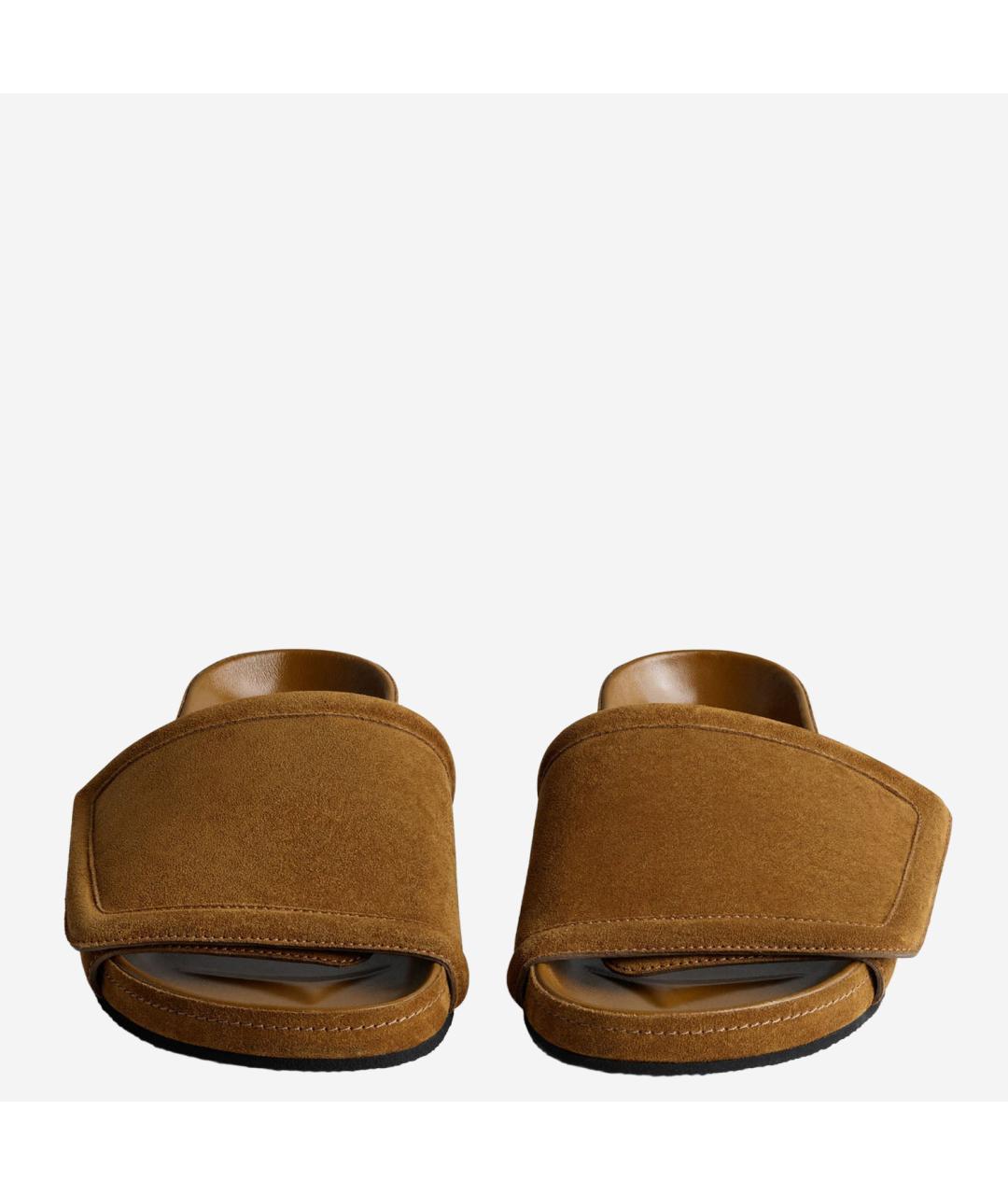 PHOEBE PHILO Коричневые замшевые сандалии, фото 3