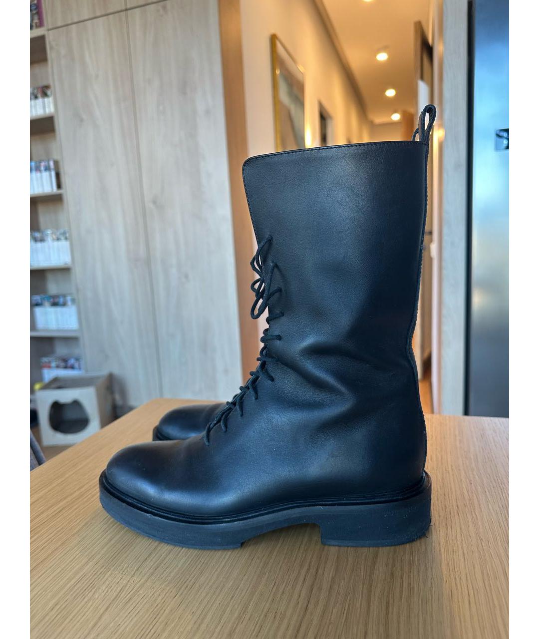 KHAITE Черные кожаные ботинки, фото 7