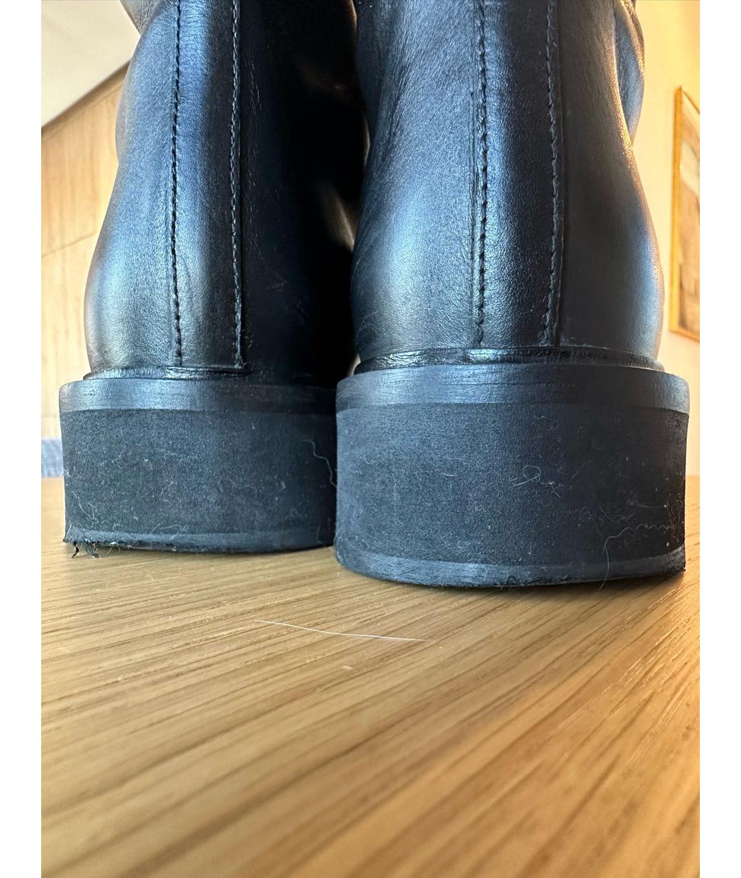 KHAITE Черные кожаные ботинки, фото 5