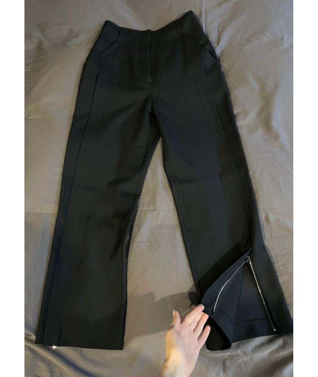 PROENZA SCHOULER Черные шерстяные прямые брюки, фото 7