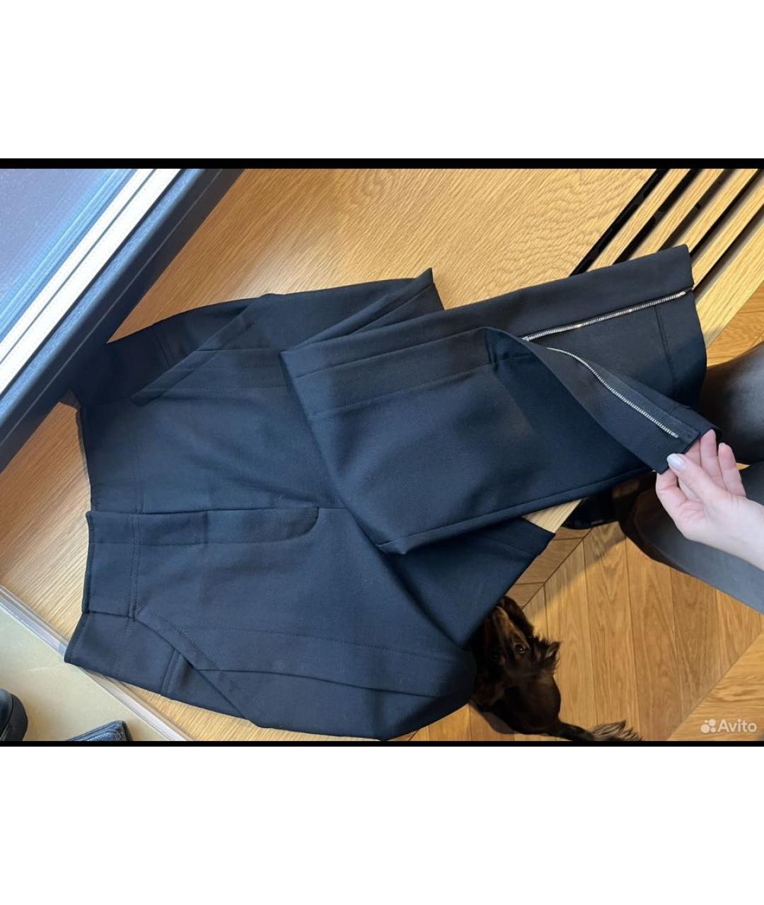 PROENZA SCHOULER Черные шерстяные прямые брюки, фото 7