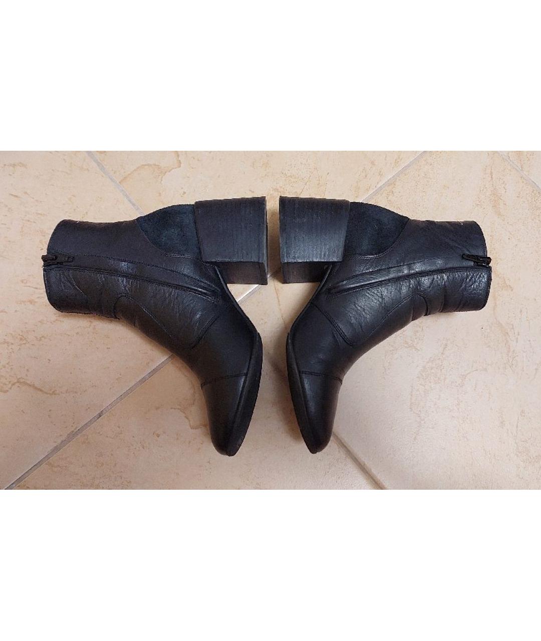 MM6 MAISON MARGIELA Черные кожаные полусапоги, фото 6