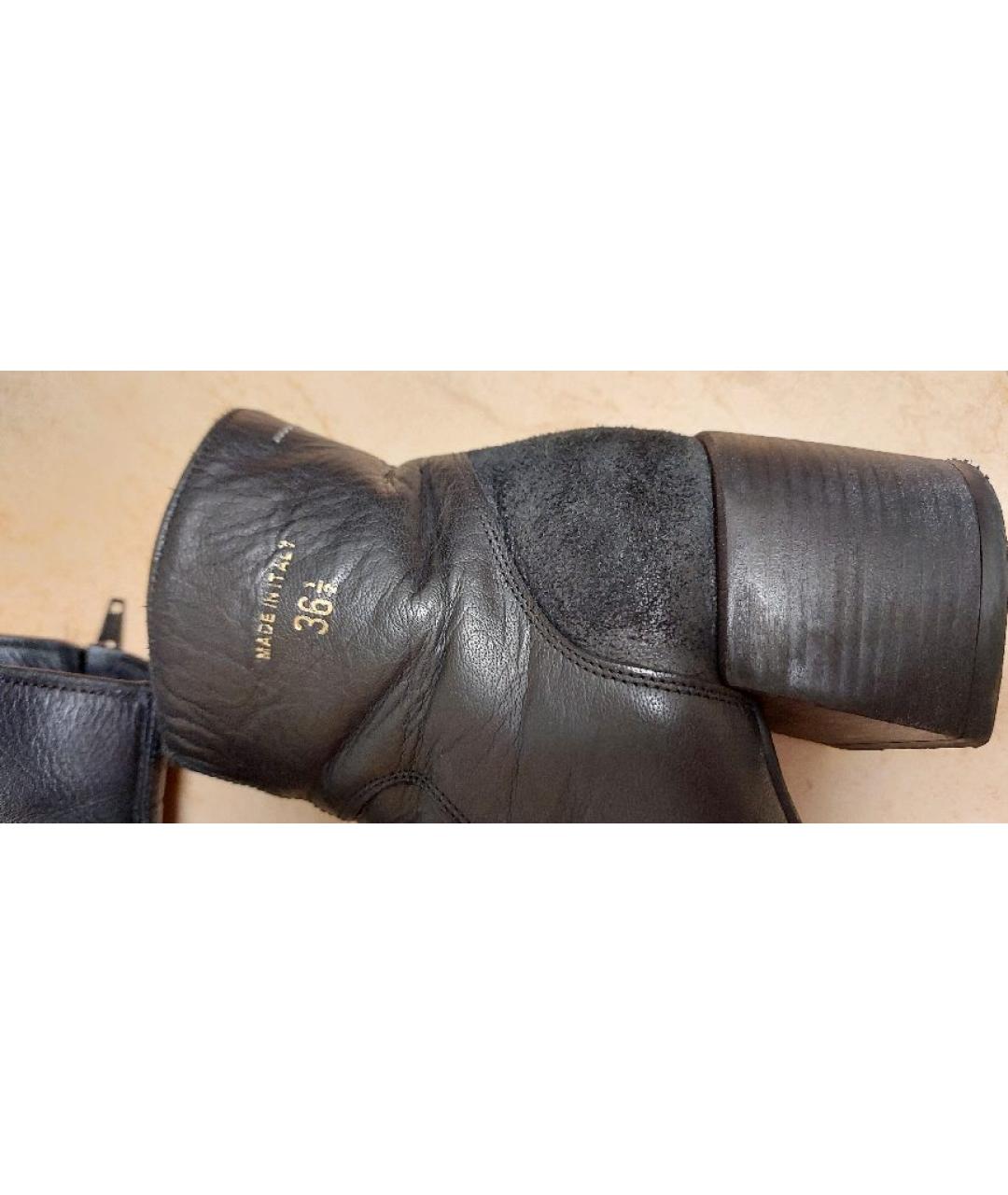 MM6 MAISON MARGIELA Черные кожаные полусапоги, фото 8