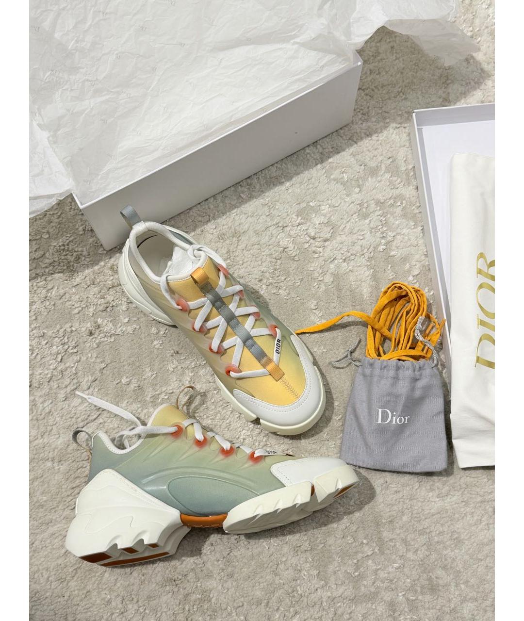 CHRISTIAN DIOR Мульти текстильные кроссовки, фото 3