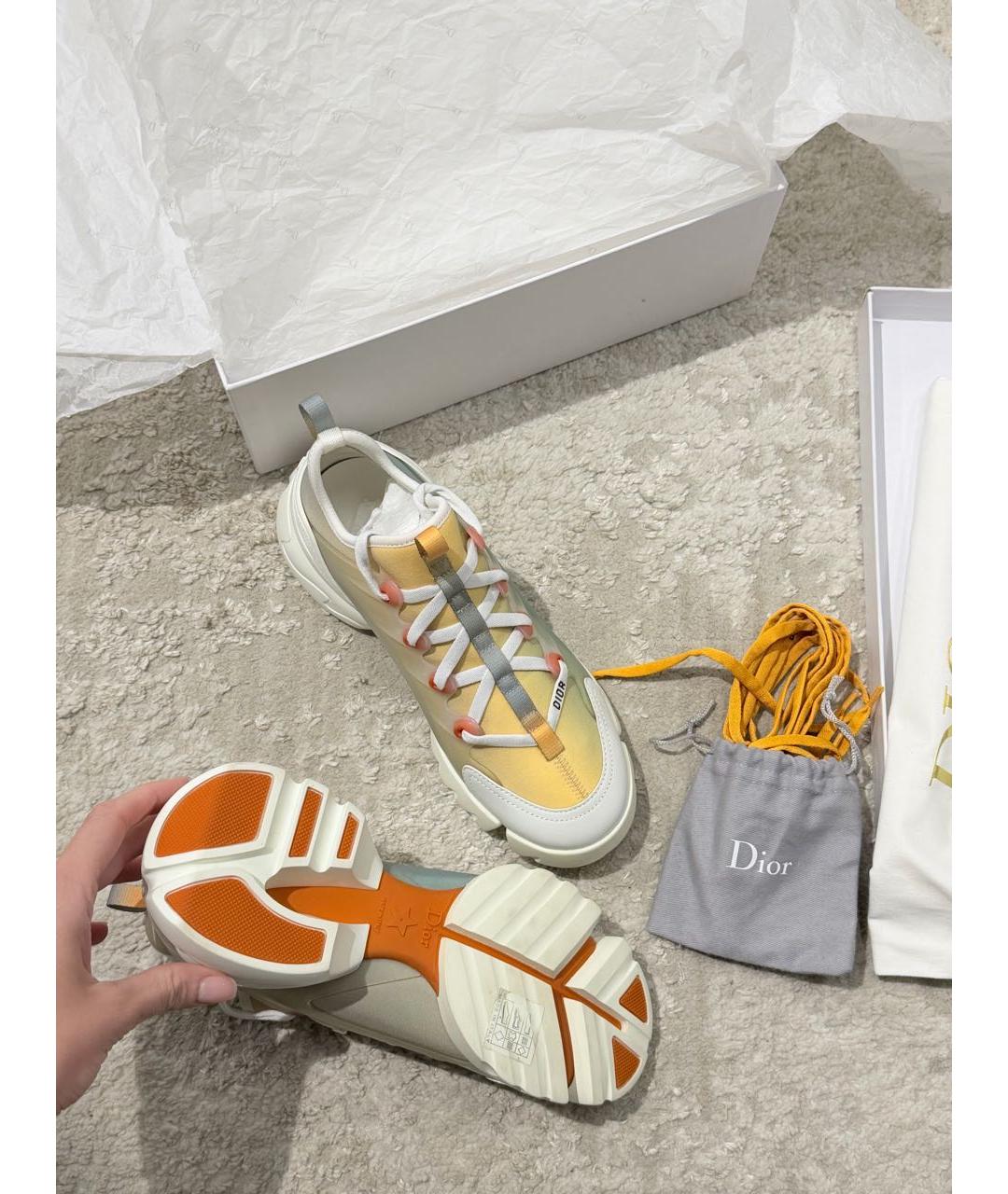 CHRISTIAN DIOR Мульти текстильные кроссовки, фото 4
