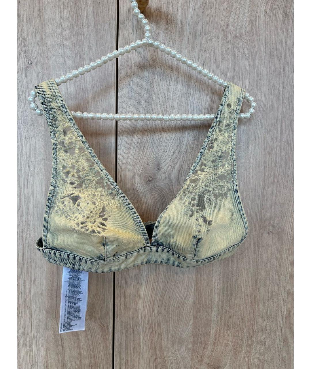 DIESEL Голубая деним майка, фото 8