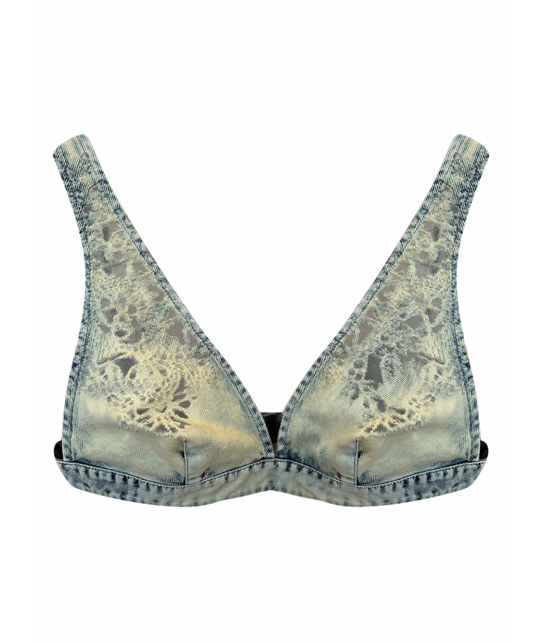 DIESEL Голубая деним майка, фото 1