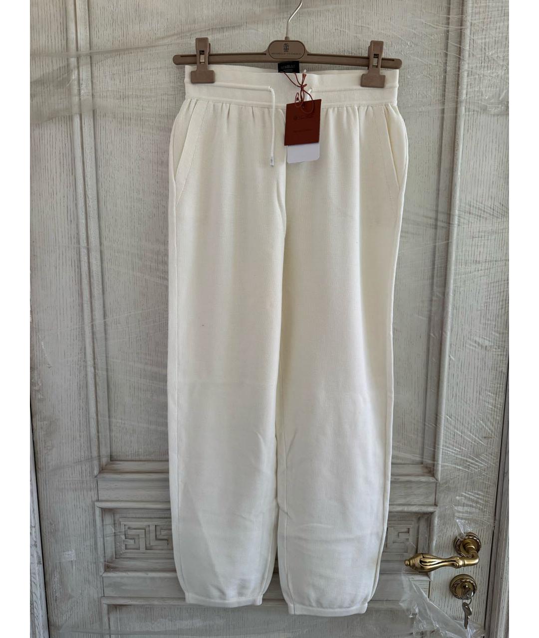 LORO PIANA Белые хлопковые спортивные брюки и шорты, фото 9