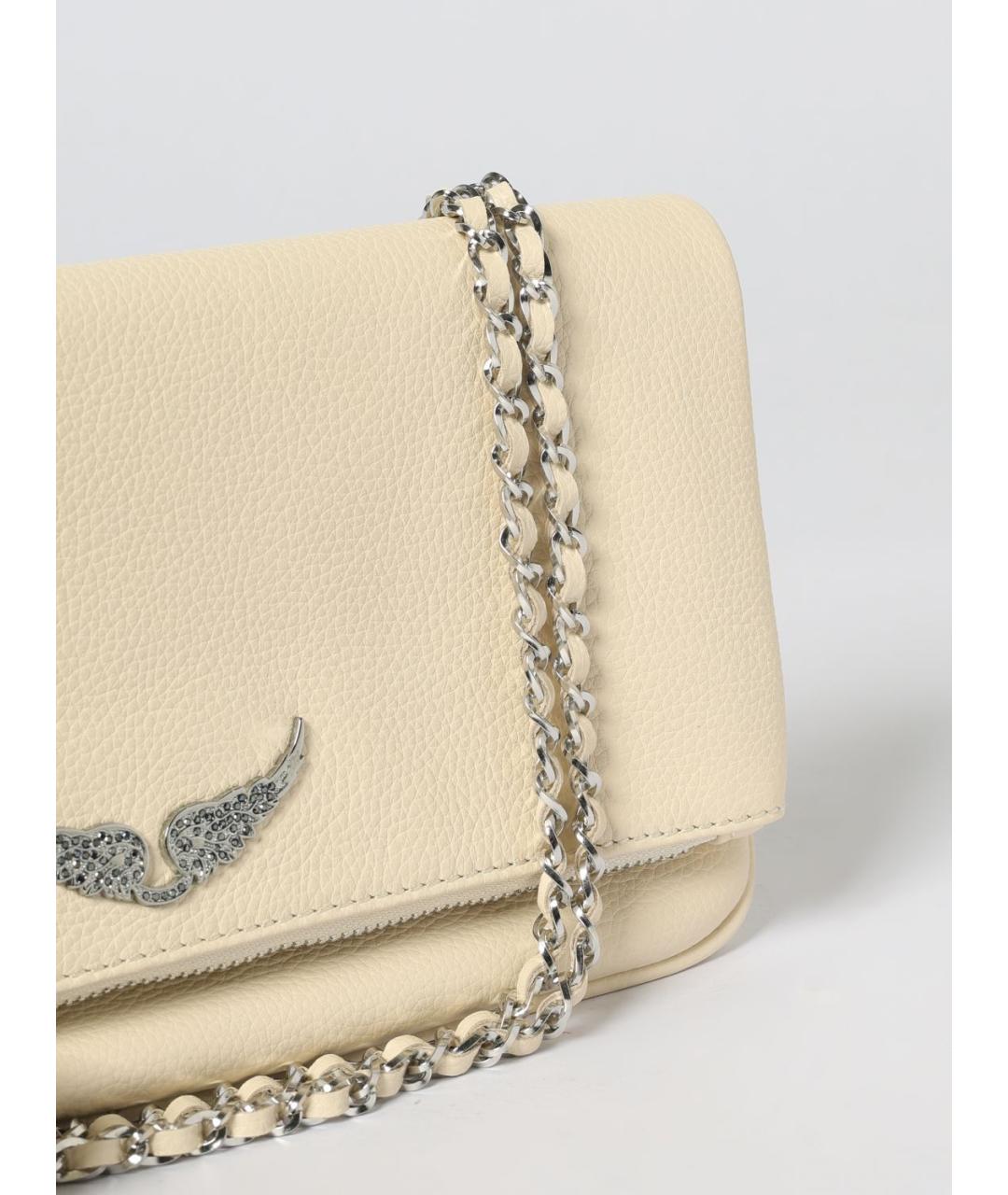 ZADIG & VOLTAIRE Белая кожаная сумка через плечо, фото 3