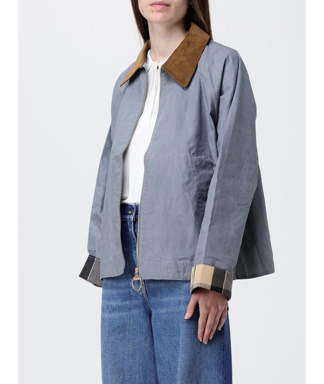 BARBOUR Голубая хлопковая куртка, фото 3