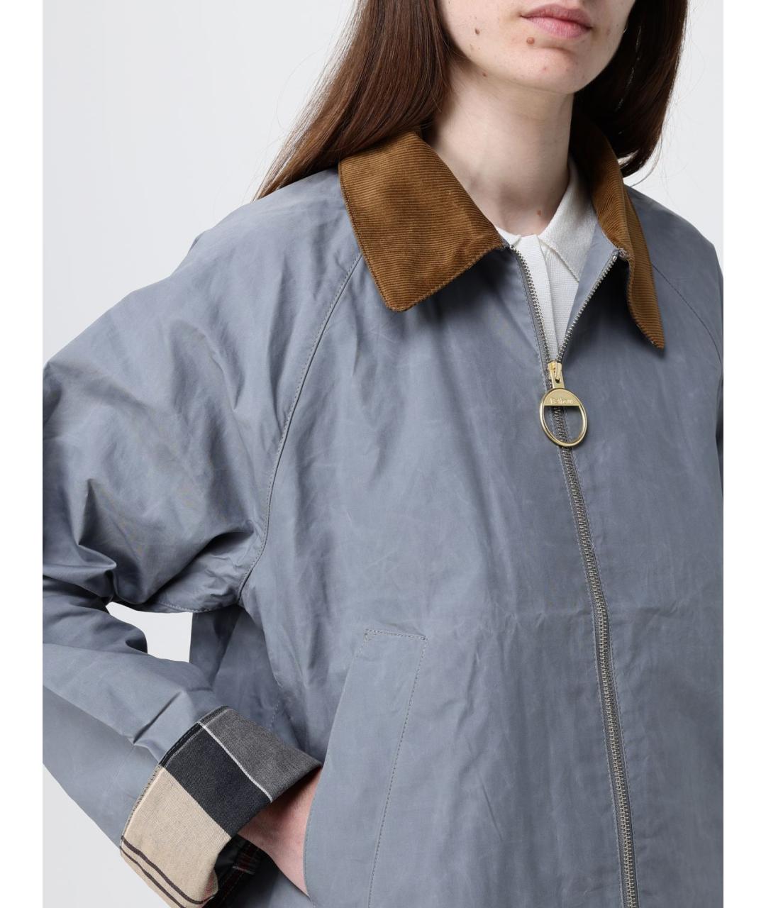 BARBOUR Голубая хлопковая куртка, фото 4