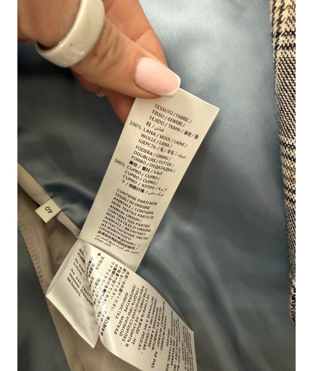 GUCCI Серый шерстяной жакет/пиджак, фото 2