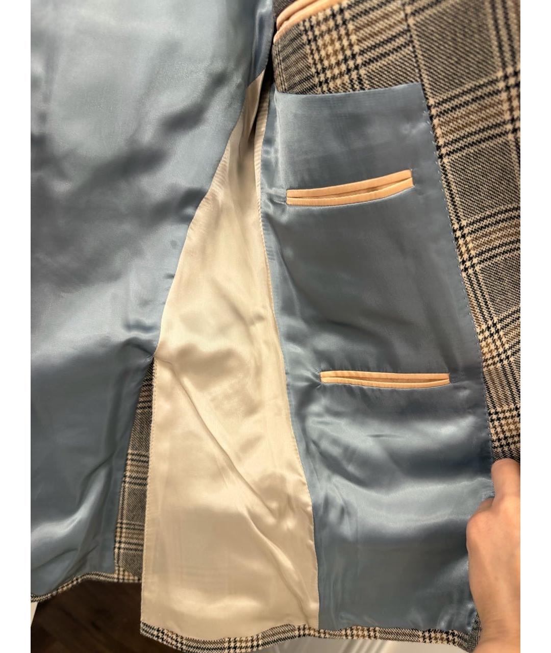 GUCCI Серый шерстяной жакет/пиджак, фото 4