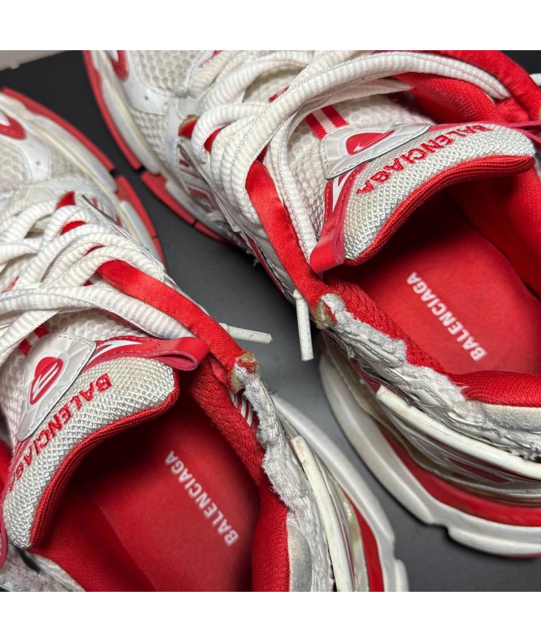 BALENCIAGA Красные текстильные высокие кроссовки / кеды, фото 7