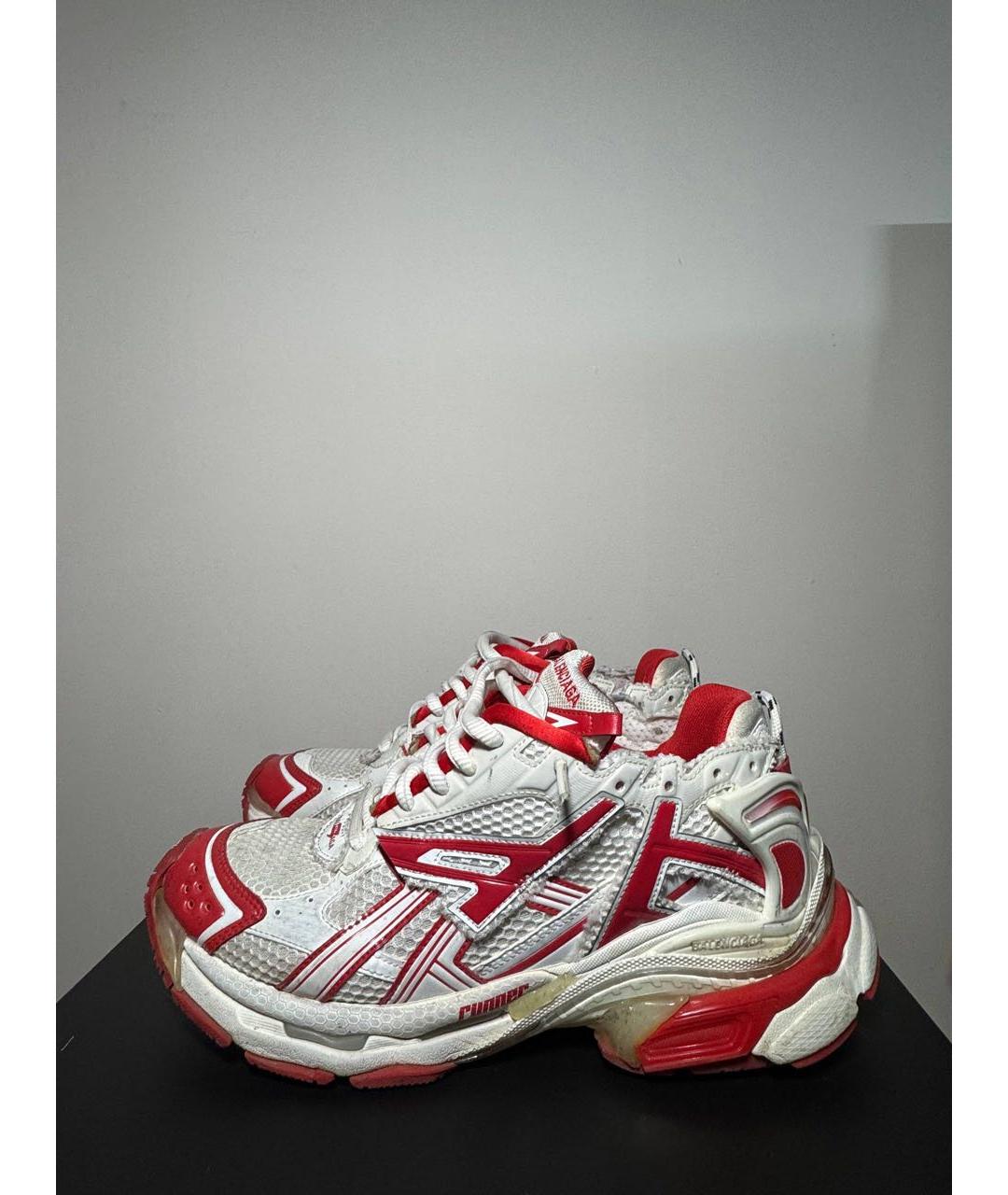 BALENCIAGA Красные текстильные высокие кроссовки / кеды, фото 9