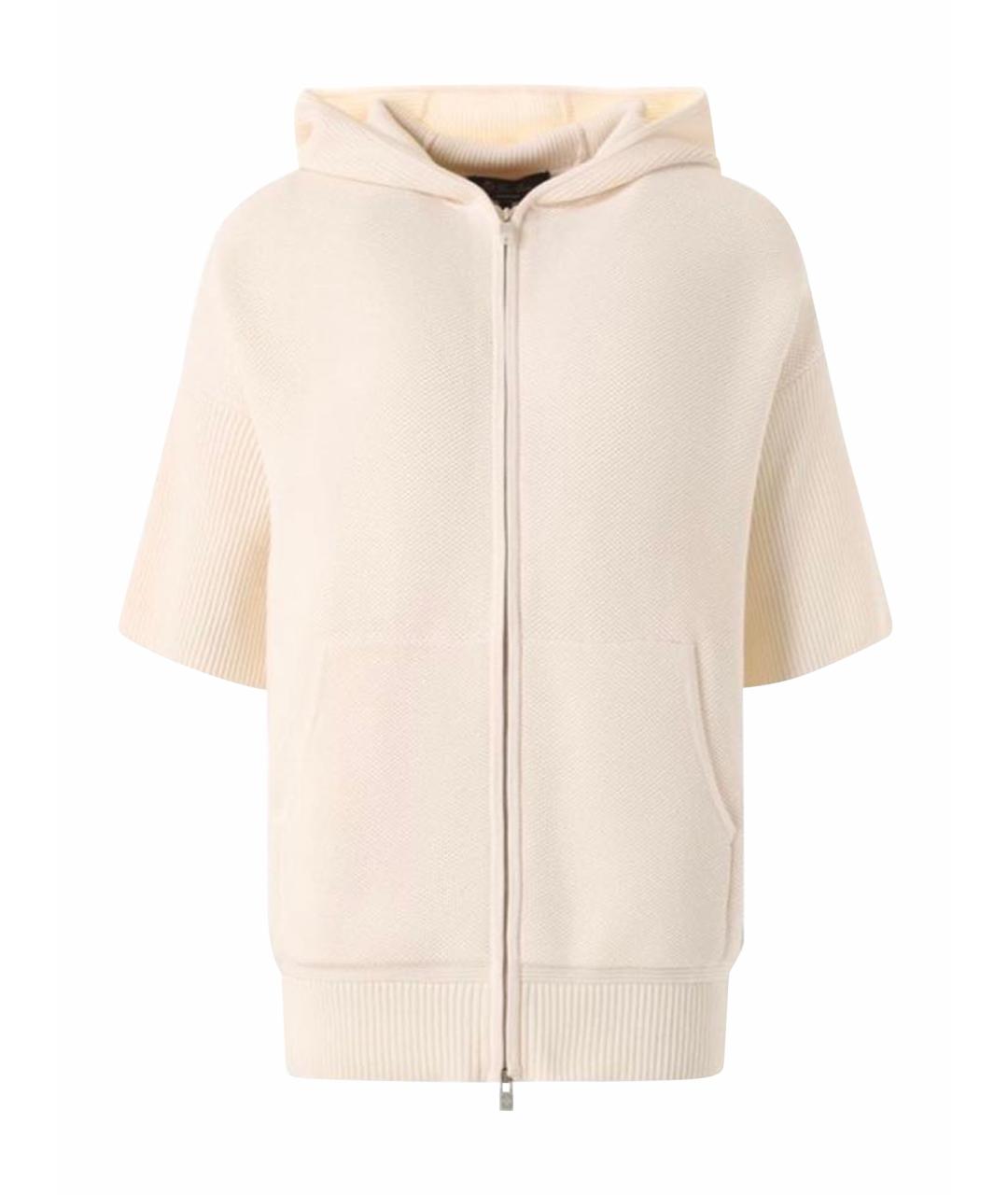 LORO PIANA Белый шелковый кардиган, фото 1