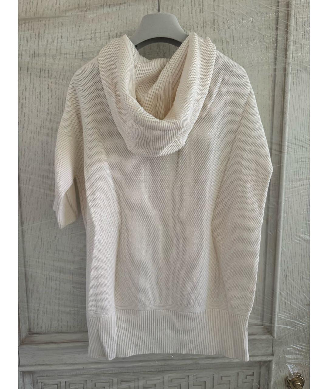 LORO PIANA Белый шелковый кардиган, фото 2