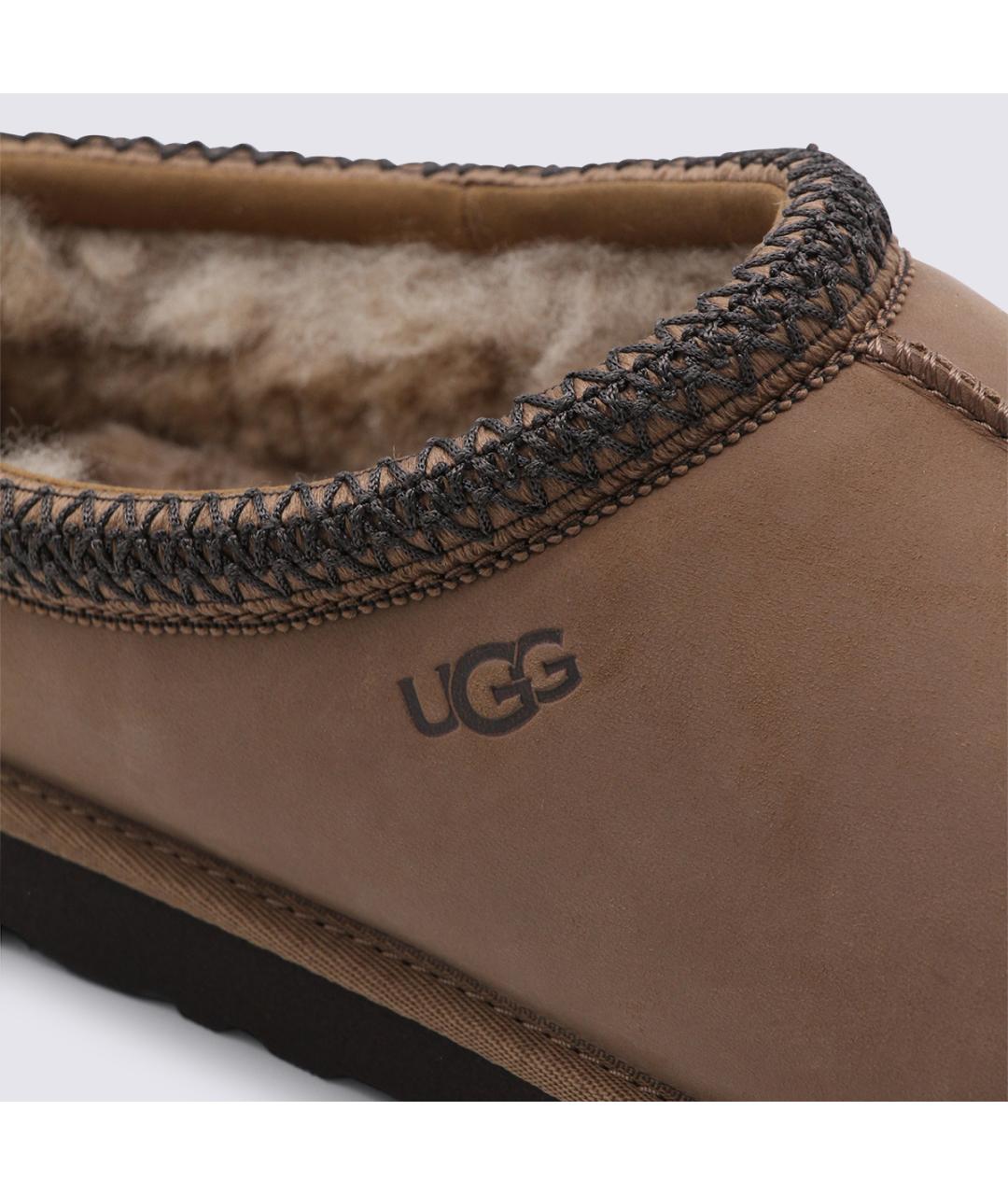 UGG AUSTRALIA Коричневые нубуковые низкие ботинки, фото 3