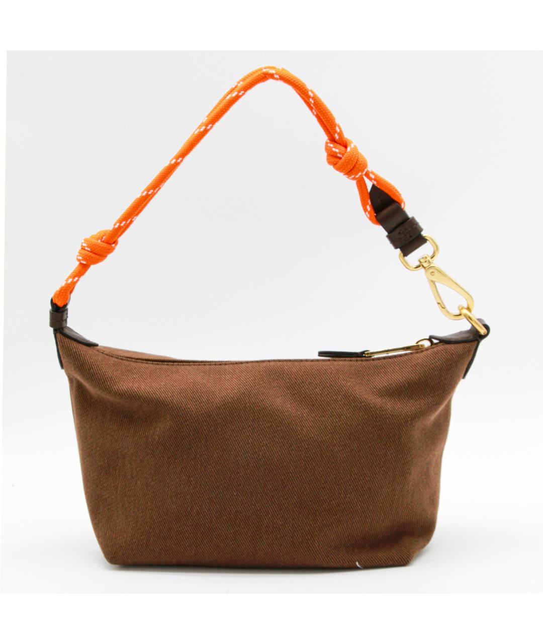 MIU MIU Коричневая тканевая сумка через плечо, фото 3